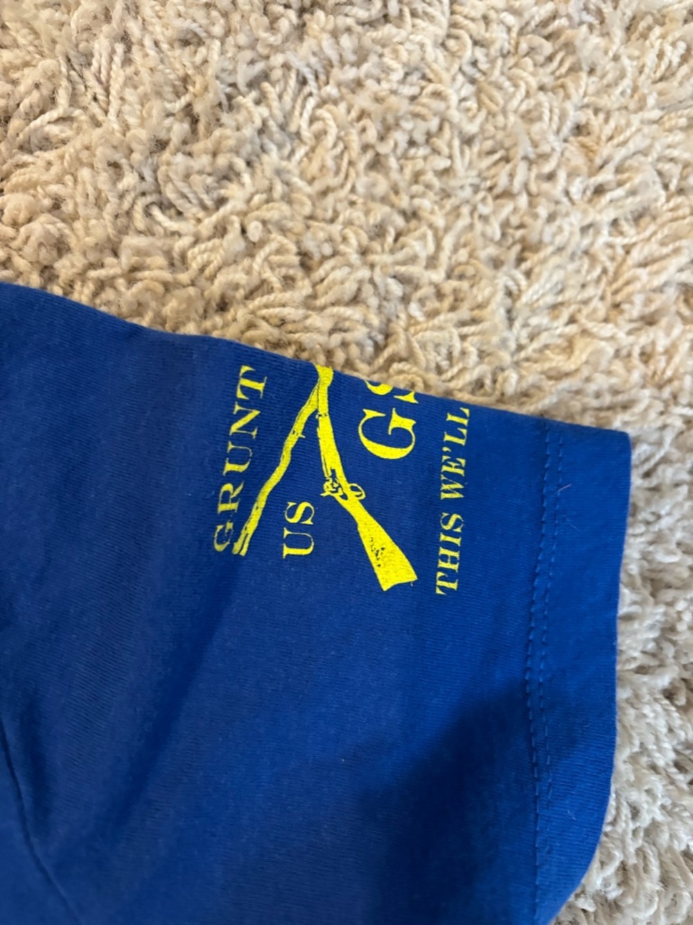 Grunt style size small shirt, blue&yellow in color - Picture 6 of 7